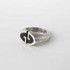 グッチ シルバー925 シグネットリング 指輪 シルバー / ブラック 17号
