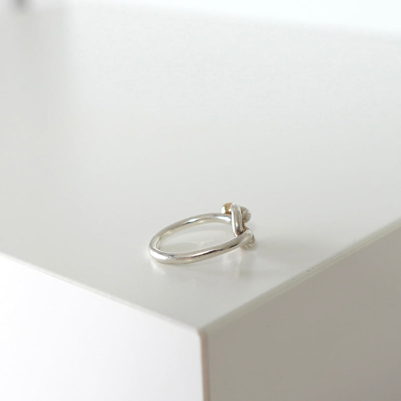 ティファニー ラブノット シルバー925 18金 指輪 リング 7号