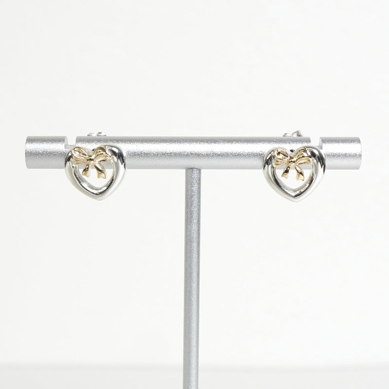 ティファニー ハート リボン ピアス シルバー925 / 18K 新品磨き済 - NEWSED