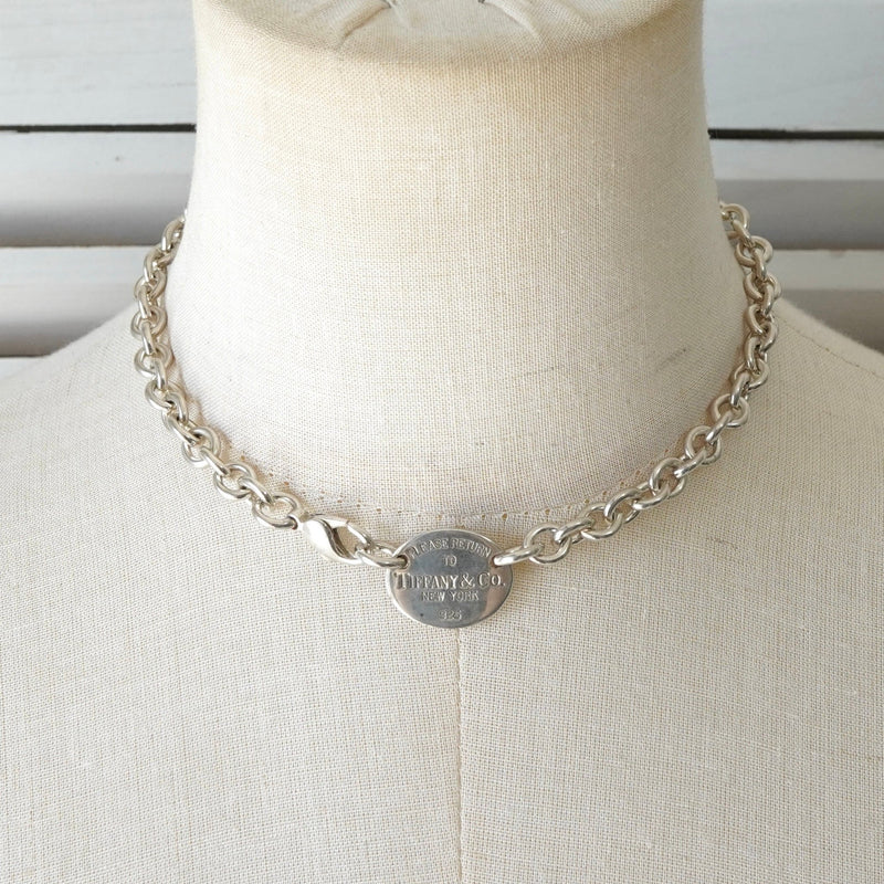 ティファニー リターントゥティファニー オーバルタグ シルバー925 ネックレス チョーカー - NEWSED