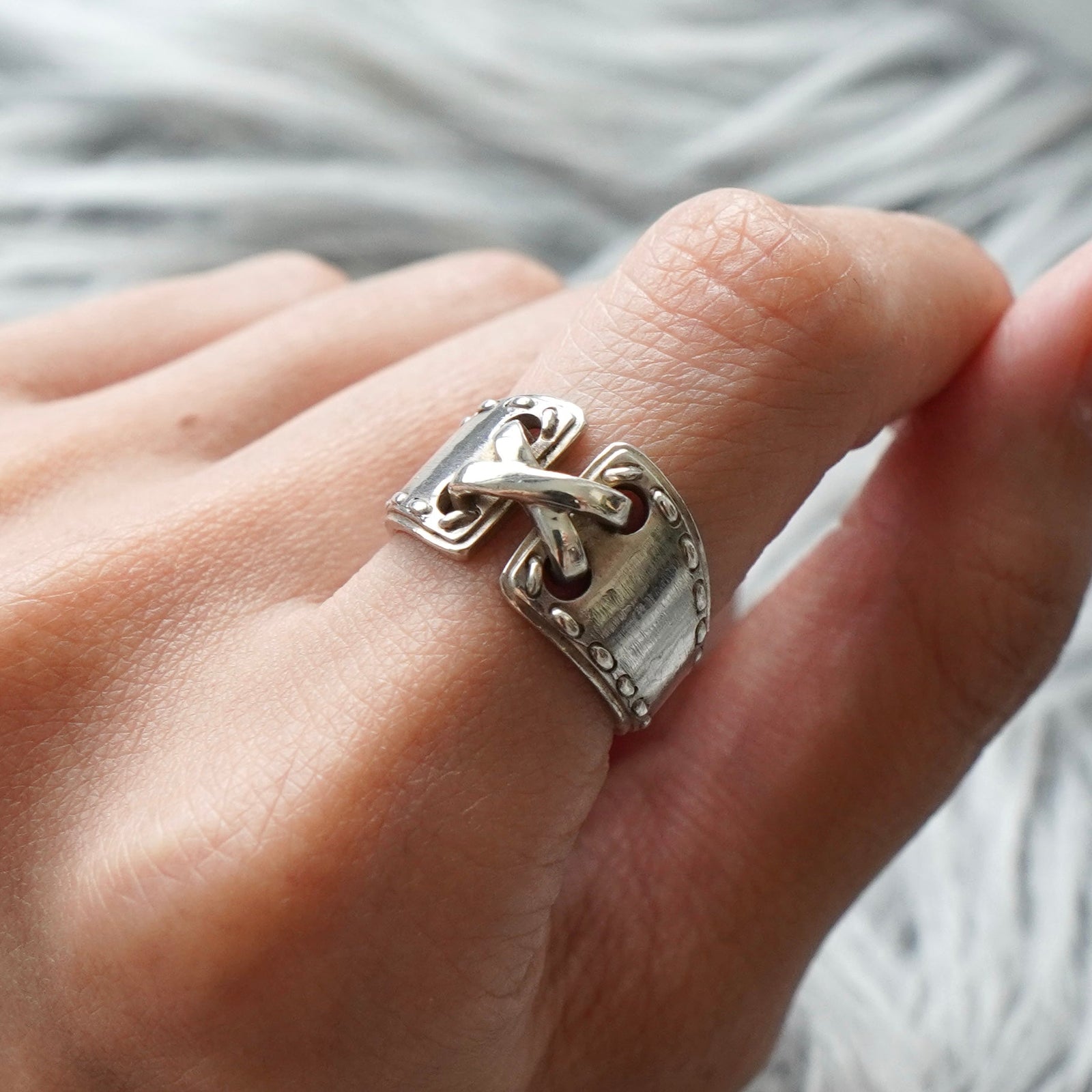エルメス ヴィンテージ メキシコ コルセット シルバー925 指輪 リング