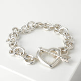 ティファニー アロー ハート トグル シルバー 925 チェーン ブレスレット - NEWSED