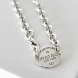 ティファニー リターン トゥ ティファニー オーバルタブ シルバー925 チェーン ネックレス チョーカー - NEWSED