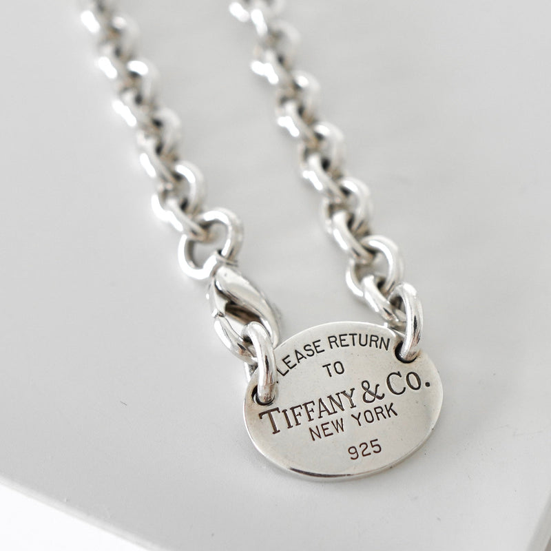 ティファニー リターン トゥ ティファニー オーバルタブ シルバー925 チェーン ネックレス チョーカー - NEWSED