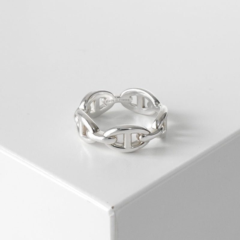 エルメス アンシェネ シェーヌダンクル シルバー925 指輪 リング 55サイズ - NEWSED