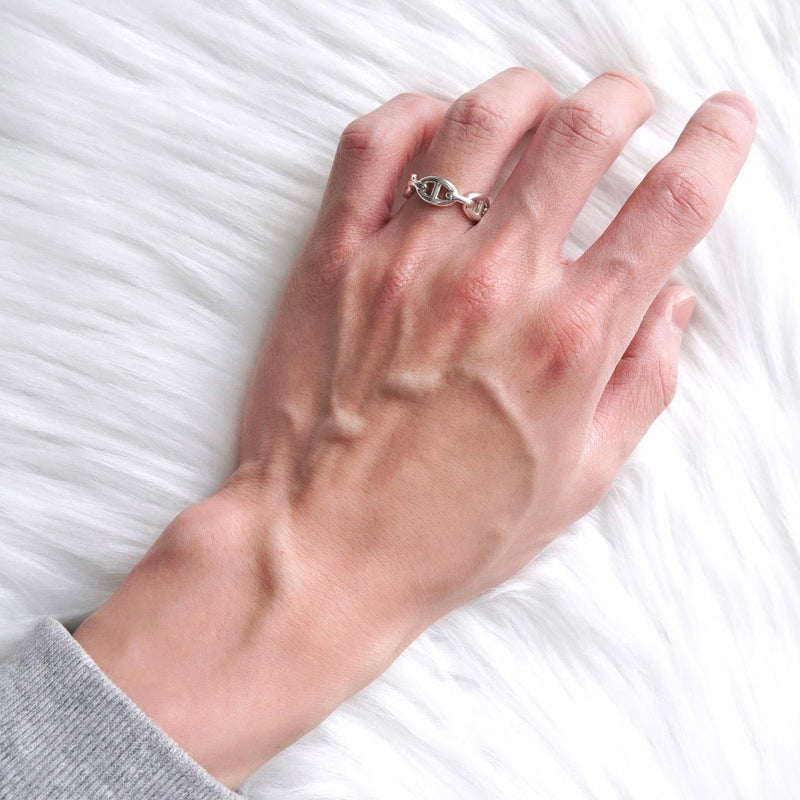 エルメス アンシェネ シェーヌダンクル シルバー925 指輪 リング 55サイズ - NEWSED