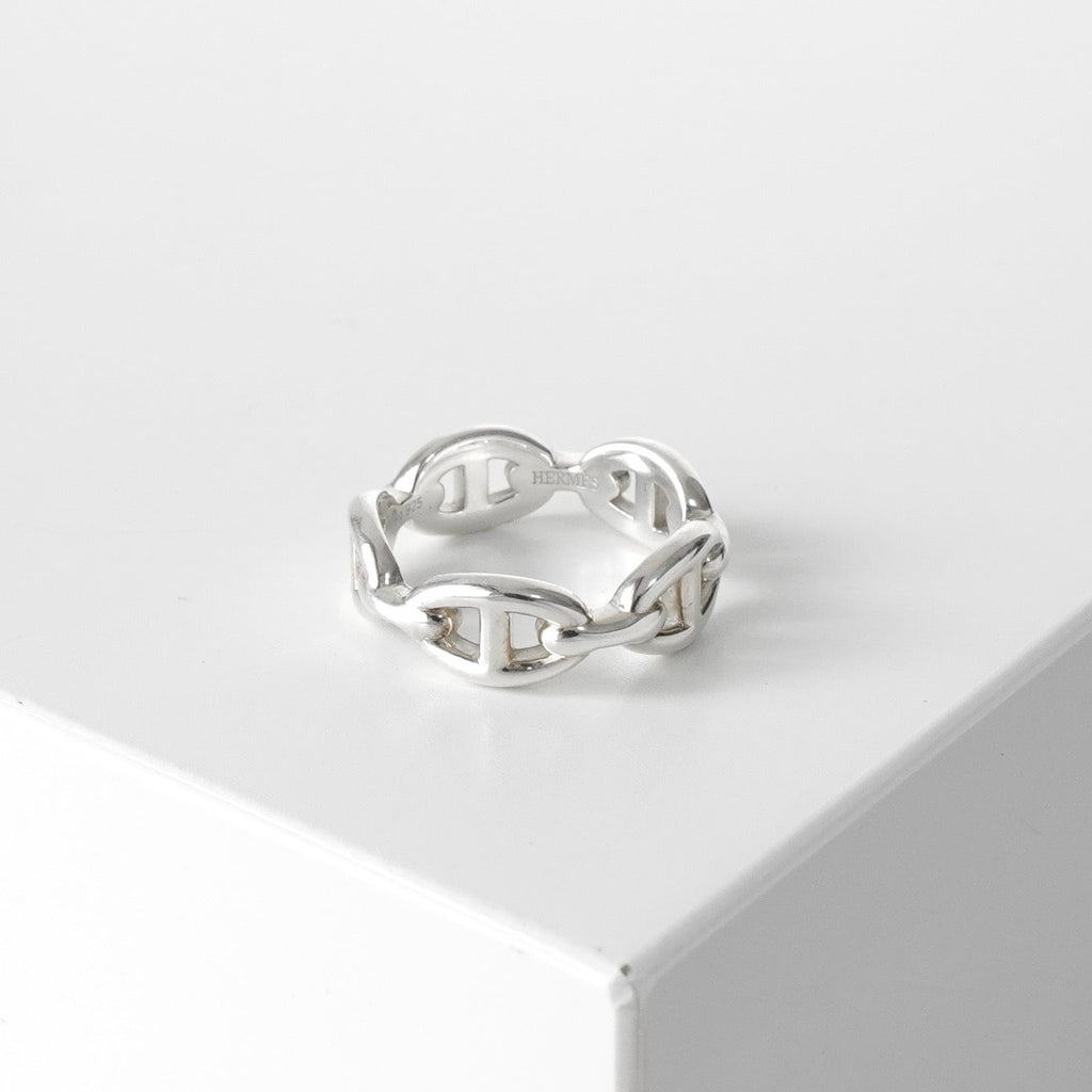 エルメス アンシェネ シェーヌダンクル シルバー925 指輪 リング 55サイズ