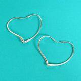 ティファニー オープンハート フープピアス 925 新品磨き済 - NEWSED