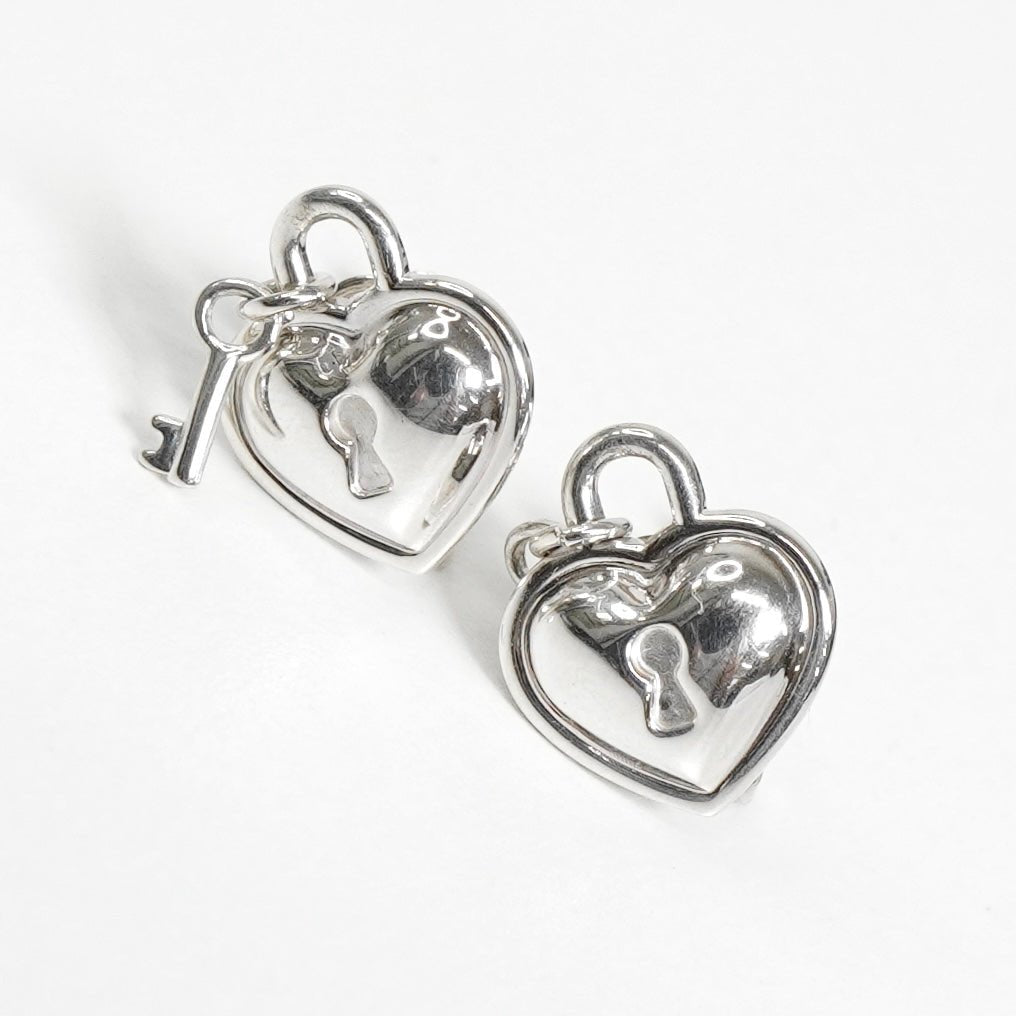 ティファニー ハートロック キー  イヤリング シルバー925 新品仕上げ