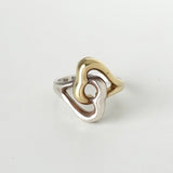 ティファニー ダブルハート シルバー925 ゴールド750 指輪 リング 10号 - NEWSED