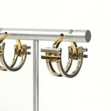 ティファニー アクシスフープ 925 × 750 コンビ ピアス シルバー925 K18 18金 ゴールド - NEWSED