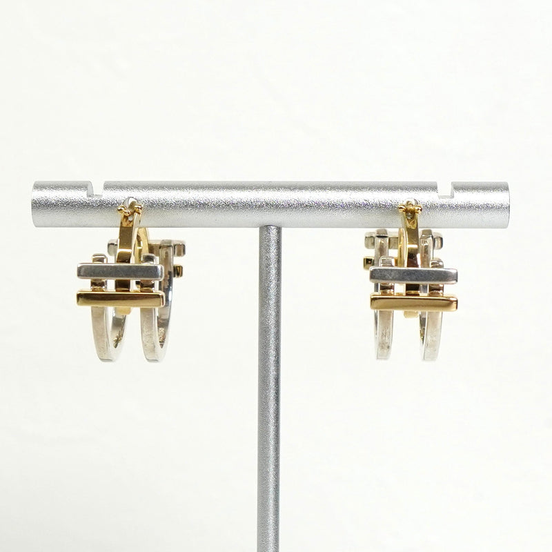 ティファニー アクシスフープ 925 × 750 コンビ ピアス シルバー925 K18 18金 ゴールド - NEWSED