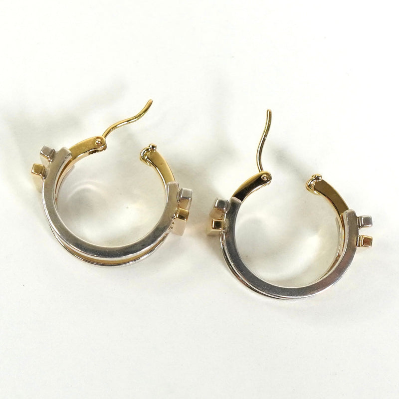 ティファニー アクシスフープ 925 × 750 コンビ ピアス シルバー925 K18 18金 ゴールド - NEWSED