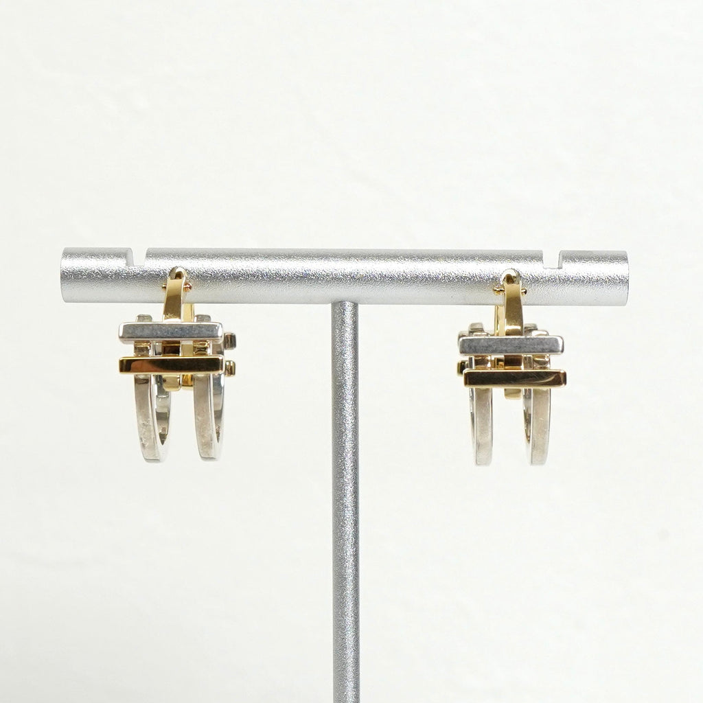 ティファニー アクシスフープ 925 × 750 コンビ ピアス シルバー925 K18 18金 ゴールド