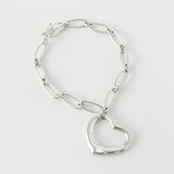 ティファニー オープンハート シルバー925 チェーンブレスレット - NEWSED