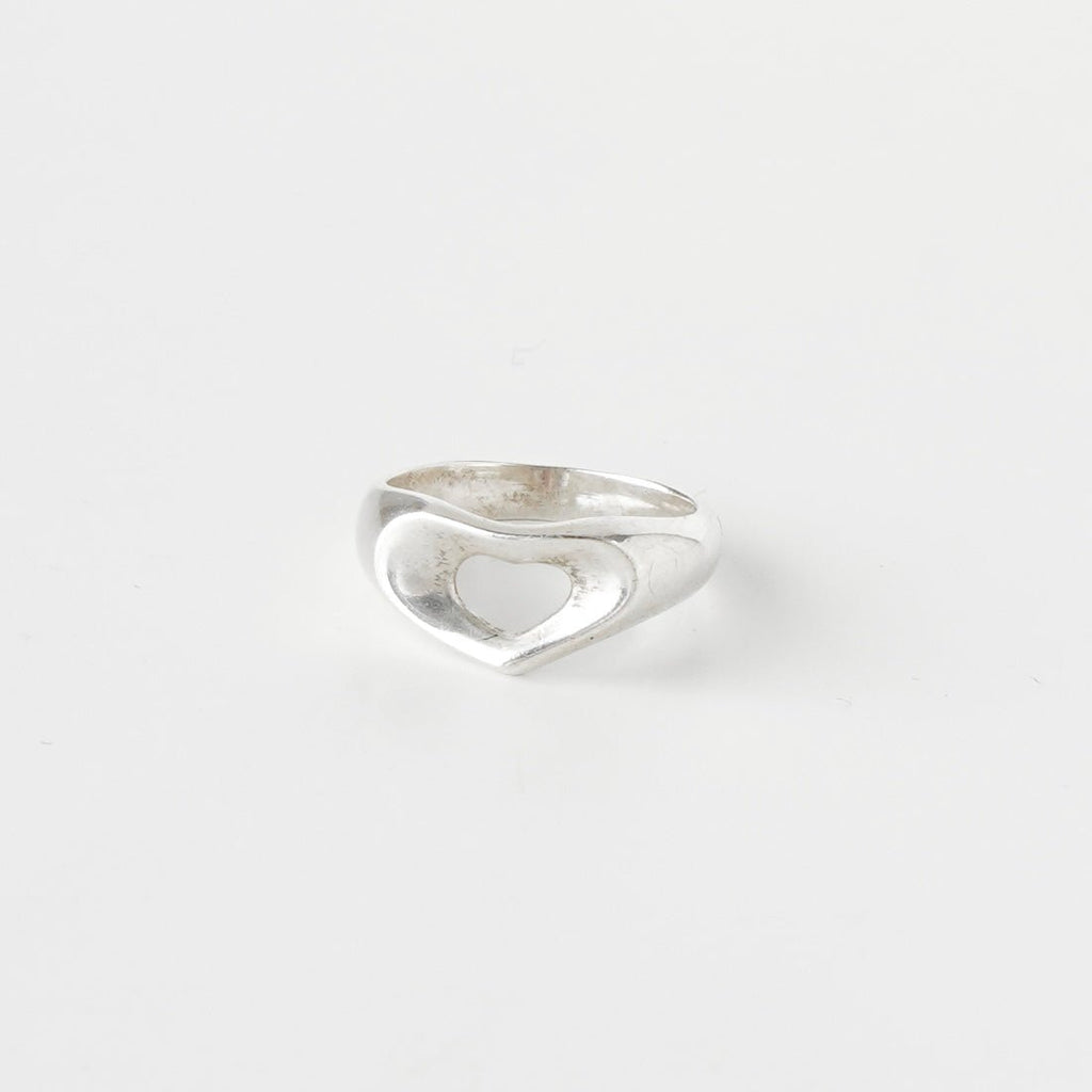 Tiffany Elsa Peretti heart motif silver 925 ring size 8.5