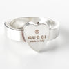 Gucci heart ring, sterling silver, size 8.5