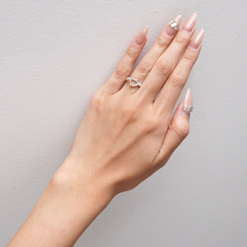 ティファニー エルサ・ペレッティ オープンハート 指輪 リング シルバー925 9号 新品仕上げ - NEWSED