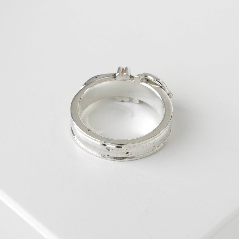 エルメス ヴィンテージ サンチュール シルバー925 指輪 リング 9号 - NEWSED