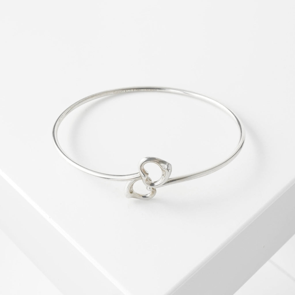 ティファニー ダブルオープンハート シルバー925 バングル