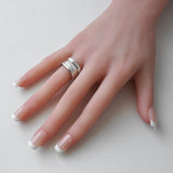 グッチ トリプルヘキサゴン シルバー925 指輪 リング 9.5号 - NEWSED