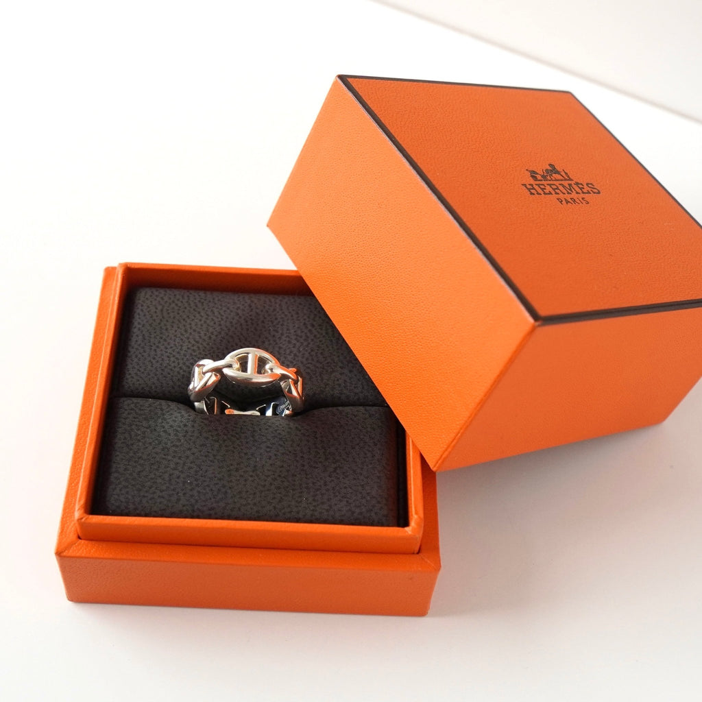 エルメス アンシェネ シェーヌダンクル シルバー925 指輪 リング 9.5号
