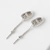 Hermes Ancienne Chaine d'Ancre 925 纯银环形耳环