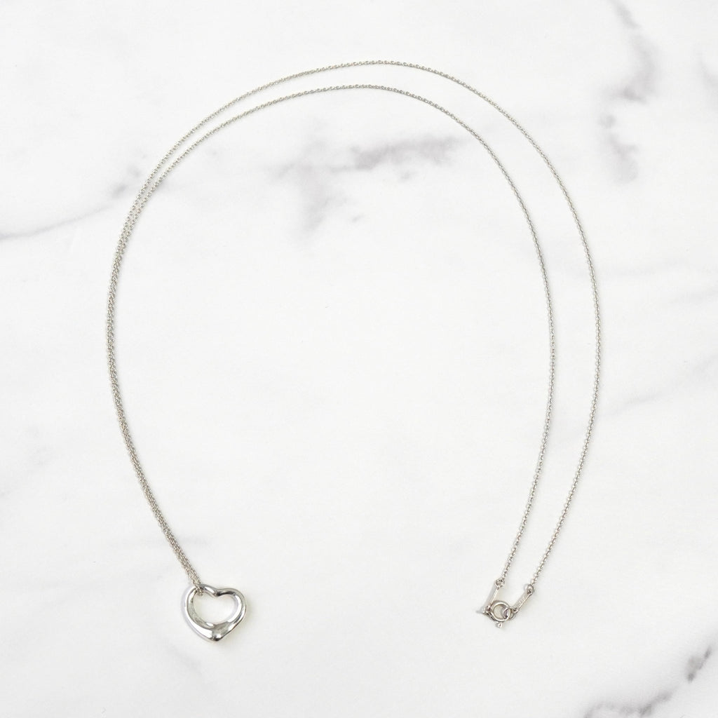 ティファニー オープンハート ペンダント ネックレス ミニ シルバー925