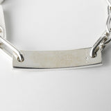 グッチ シルバー925 プレート IDブレスレット チェーンブレスレット - NEWSED