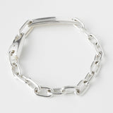 グッチ シルバー925 プレート IDブレスレット チェーンブレスレット - NEWSED