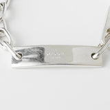 グッチ シルバー925 プレート IDブレスレット チェーンブレスレット - NEWSED