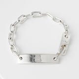 グッチ シルバー925 プレート IDブレスレット チェーンブレスレット - NEWSED