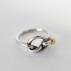 Tiffany Love Knot Silver 925 K18 Combination Ring Size 12