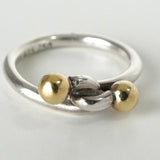 ティファニー ラブノット シルバー925 × K18 指輪 リング 7号 - NEWSED