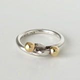 ティファニー ラブノット シルバー925 × K18 指輪 リング 7号 - NEWSED