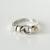 Tiffany Hook and Eye Silver 925 x K18 Ring, Size 9