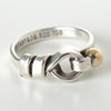 Tiffany Hook and Eye Silver 925 x K18 Ring, Size 9