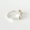 Tiffany Hook and Eye Silver 925 x K18 Ring, Size 9