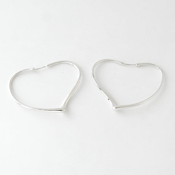 ティファニー オープンハート フープ ピアス M 925 シルバー ティファニー オープンハート シルバー925 フープピアス Mサイズ 新品