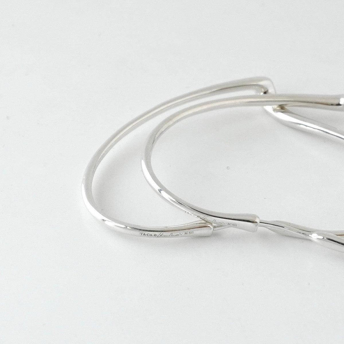 ティファニー オープンハート シルバー925 フープピアス Mサイズ 新品