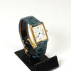 Cartier Must Tank Vermeil 925 Leather Watch with QZ Opalin Dial, Green, 6/17 Complete Service