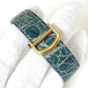 Cartier Must Tank Vermeil 925 Leather Watch with QZ Opalin Dial, Green, 6/17 Complete Service