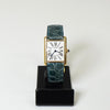 Cartier Must Tank Vermeil 925 Leather Watch with QZ Opalin Dial, Green, 6/17 Complete Service