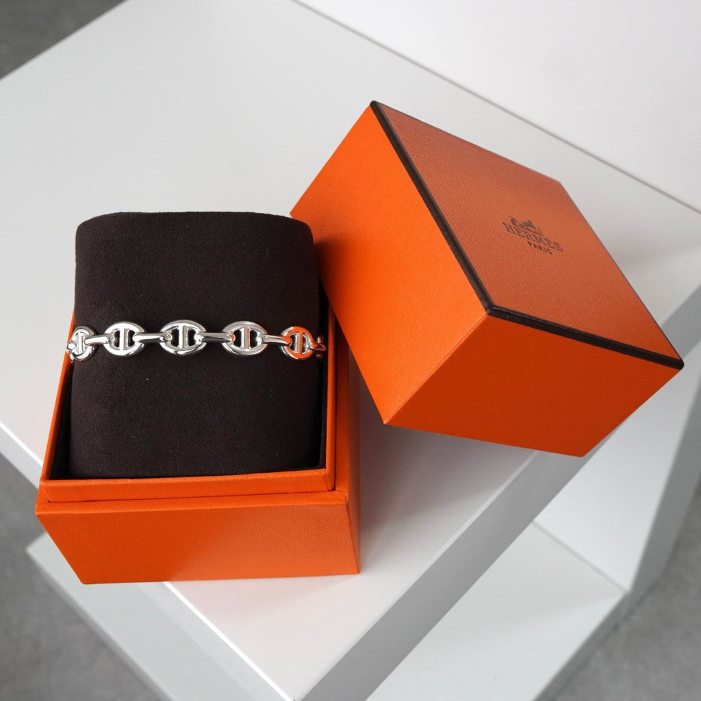 エルメス シェーヌダンクル アンシェネ シルバー925 バングル ST 箱付き