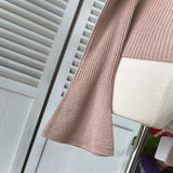 ハーリップトゥ パフスリーブ ニット トップス レディース ベージュ タグ付き未使用品