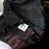 プラダ テスート ポコノ ナイロン ビーズ タッセル ミニ ショルダーバッグ ポシェット ブラック