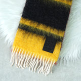 ロエベ アナグラム レザーパッチ モヘア マフラー マルチカラー