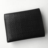 ロエベ リピートアナグラム レザー 二つ折り財布 ブラック