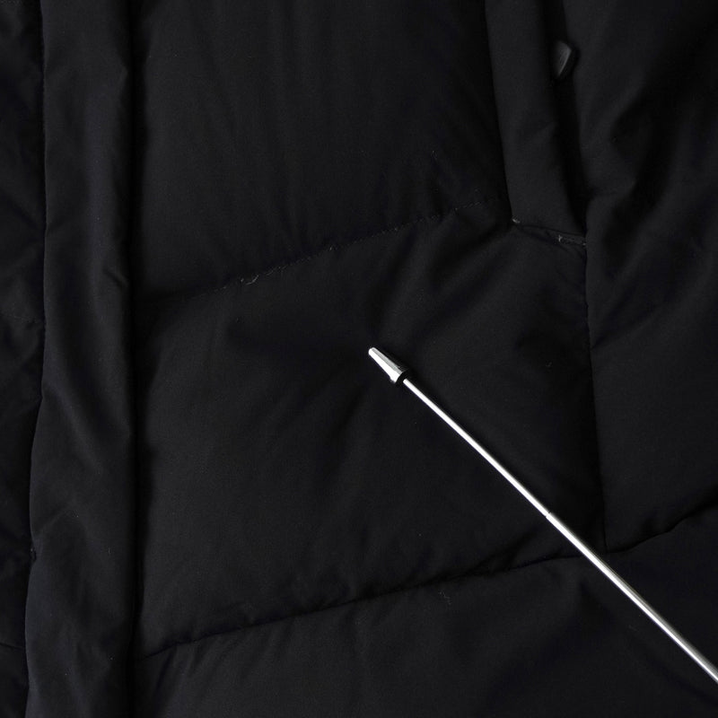 ザ ノースフェイス ドライベント ロゴ ロング丈 ダウンジャケット ダウンコート ブラック