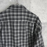 イヴ サンローラン ヴィンテージ YSLロゴ ネルシャツ 長袖シャツ グレー メンズ